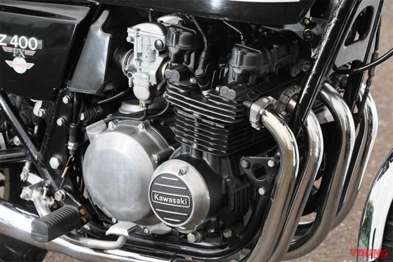 Z400FX｜エンジン｜【昭和名車】1979年登場のカワサキZ400FX(E1～E4)徹底解説! ヨンフォア後の400cc市場を席巻した理由とは