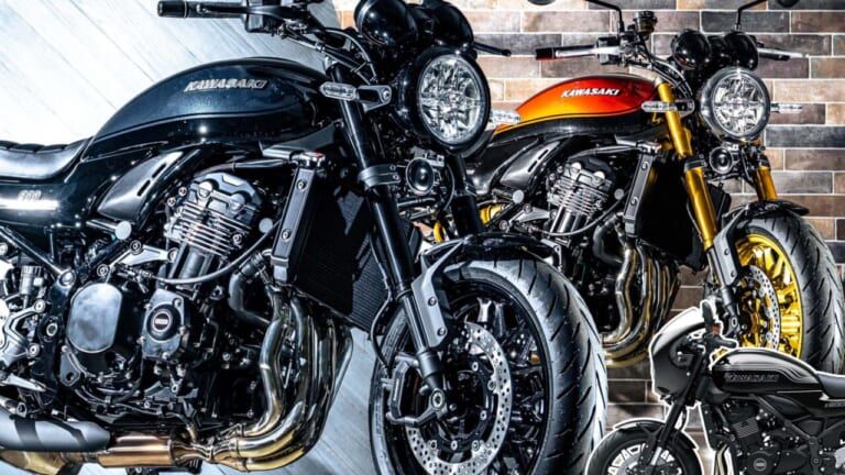 KAWASAKI Z900RS｜新型Z900RSに調和するブラックの輝き。迫力の2本出しと品格あるサウンドが魅力の、アクラポビッチJMCA認証マフラーが登場