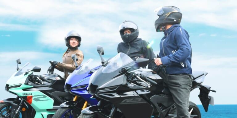 YAMAHA YZF-R3｜Y2K直撃カラーにスマホ充電もバッチリ! 街乗りもツーリングもこなす相棒、ヤマハ「YZF-R25/R3」2026年モデルが登場