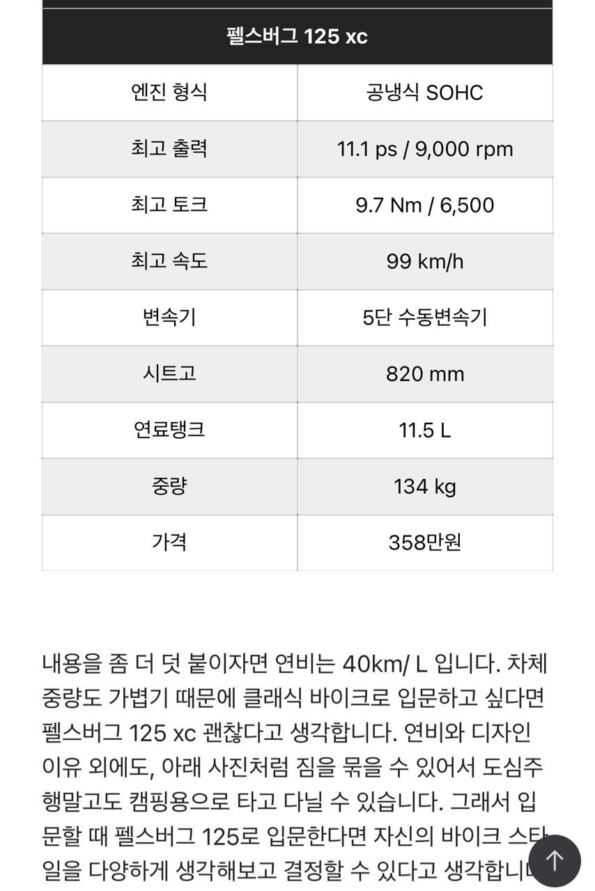 브릭스톤 펠스버그 125 XC more