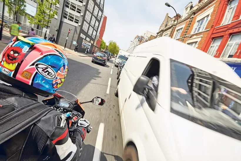 Motorcycle city riding