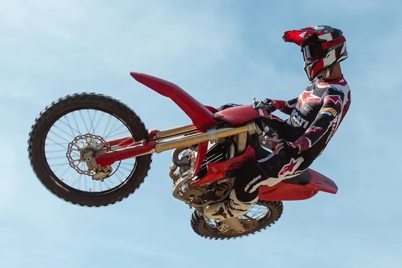 Ducati Desmo250 MX jump action